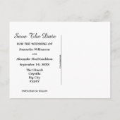 ヴィンテージ・ダンサーが日付を保存 案内ポストカード (裏面)