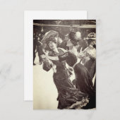 ヴィンテージ ダンサー ゲイ ウェディング インビテーション (正面/裏面)