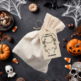 ヴィンテージ ダンシングスケルトン スプーキー ゴシック ハロウィン ギフトタグ