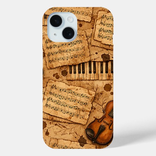 ヴィンテージ ダーク アカデミア エステティック パターン Case-Mate iPhoneケース (裏面)