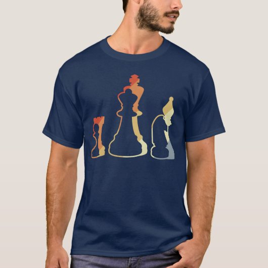 ヴィンテージ チェス ゲーム 面白い女の子 Tシャツ (正面)