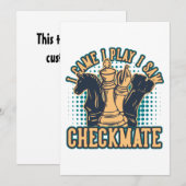 ヴィンテージ チェス トーナメント ご招待カード 招待状 (正面/裏面)