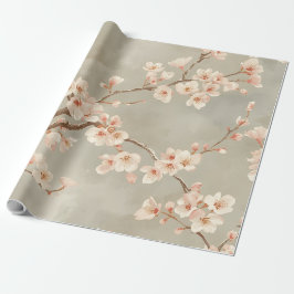 ヴィンテージ チェリーブロッサム 桜の枝 ラッピングペーパー