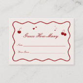 ヴィンテージ チェリー オン トップ シャワー 推測してね ゲーム エンクロージャーカード (正面)