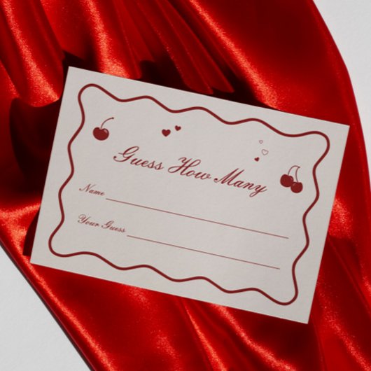 ヴィンテージ チェリー オン トップ シャワー 推測してね ゲーム エンクロージャーカード