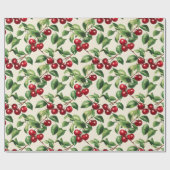 ヴィンテージ チェリー ラッピングペーパー (フラット)