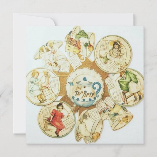 ヴィンテージ·チクレンズ·ティー·パーティー 招待状 (正面)