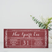 ヴィンテージ チケット 新年の夜のパーティー招待状 招待状 (スタンド正面)