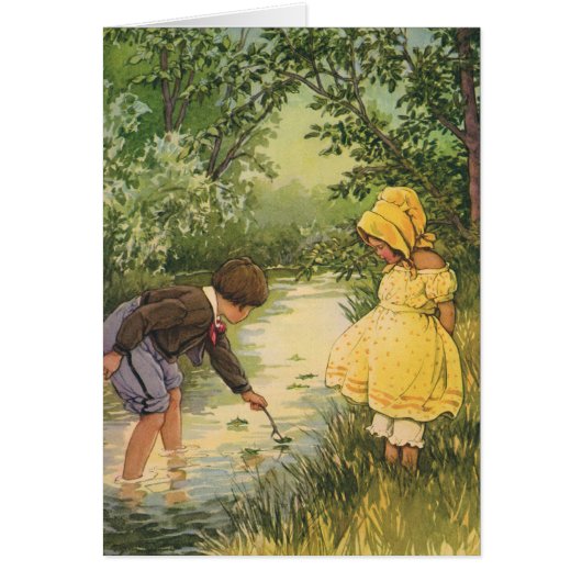 ヴィンテージ・チャイルド・ボーイ・ガール遊・バイ・クリーク (正面)