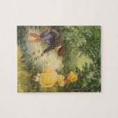 ヴィンテージ・チャイルド・ボーイ・ガール遊・バイ・クリーク ジグソーパズル (横)