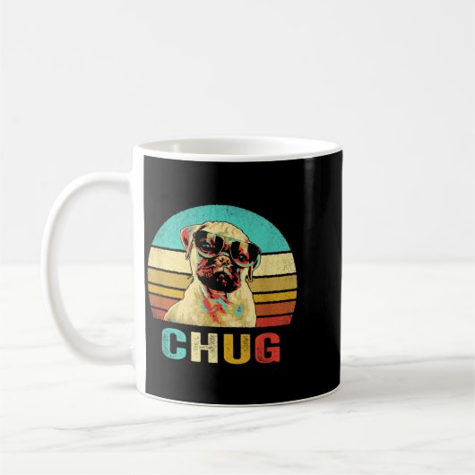 ヴィンテージ・チャグTシャツ・犬・夕日 コーヒーマグカップ (左)