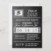 ヴィンテージ·チャルクボード卒業パーティー招待状 招待状 (正面)