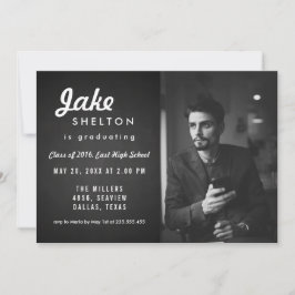 ヴィンテージ·チャルクボード卒業写真 招待状