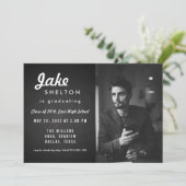 ヴィンテージ·チャルクボード卒業写真 招待状 (スタンド正面)