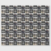 ヴィンテージ・チャルクボード・メリークリスマス写真 ラッピングペーパー (フラット)