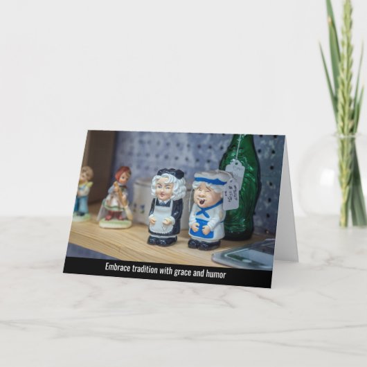 ヴィンテージ チャーム - シェフ & メイド フィギュア セット サンキューカード (正面)