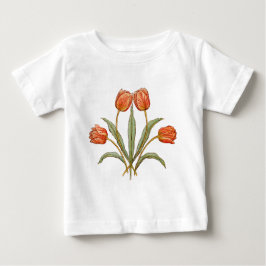ヴィンテージ チューリップ モリス ペインティング コレクション ベビーTシャツ