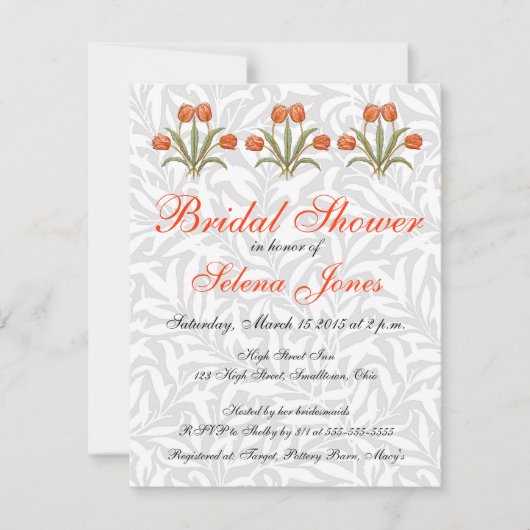 ヴィンテージ チューリップ モリス ペイント コレクション 招待状 (正面)