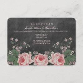 ヴィンテージ チョークボード ウェディング レセプション カード