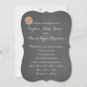 ヴィンテージ チョーク オールド ワックス シール モノグラム ウェディング インビテーション (裏面)