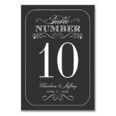 ヴィンテージ·チ結婚ャルクボードの表番号 テーブルナンバー (裏面)