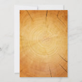 ヴィンテージ ツリー リング ウェディング 招待状 (裏面)