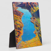 ヴィンテージ ツン湖 スイス 旅行 フォトプラーク (側面)