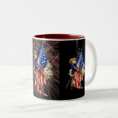 ヴィンテージ ツートーンマグカップ (正面右)