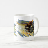 ヴィンテージ ツーリング トランスポーテーション、レーシング オートバイ コーヒーマグカップ (正面右)