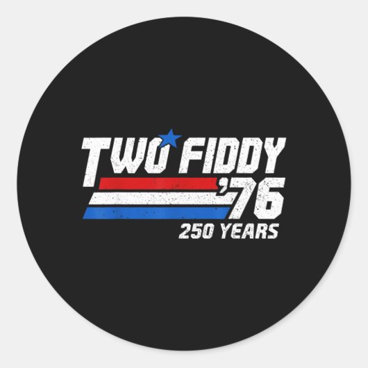 ヴィンテージ・ツー・フィディー76 アメリカ建国250年記念 愛国 ラウンドシール (正面)