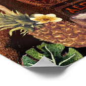 ヴィンテージ ティキ アロハ ハワイアン ルアウ トロピカル アイランド ポスター (角)