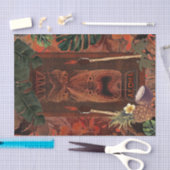 ヴィンテージ ティキ アロハ ハワイアン ルアウ 誕生日パーティー 薄葉紙 (クラフト)