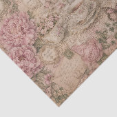 ヴィンテージ ティーパーティー ピンクの芍薬 手書きの手紙 薄葉紙 (詳細)