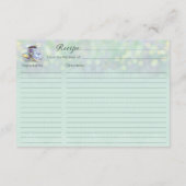ヴィンテージ ティーパーティー ブライダルシャワー グリーン レシピ エンクロージャーカード (裏面)