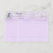 ヴィンテージ ティーパーティー ブライダルシャワー ライラック レシピ エンクロージャーカード (裏面)