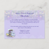 ヴィンテージ ティーパーティー ブライダルシャワー ラベンダー レシピ エンクロージャーカード (正面)