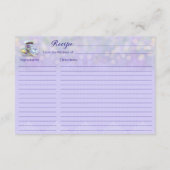 ヴィンテージ ティーパーティー ブライダルシャワー ラベンダー レシピ エンクロージャーカード (裏面)