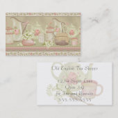 ヴィンテージ ティー アンティーク 名刺 (正面/裏面)
