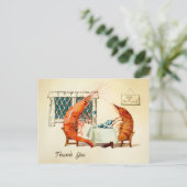 ヴィンテージ ティー エビ 感謝の気持ちのポストカード ポストカード (スタンド正面)