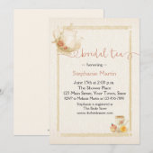 ヴィンテージ ティー ブライダル シャワー 招待状 (正面/裏面)