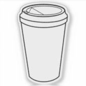 ヴィンテージ・テイクアウトコーヒーカップ グラフィックデザイン シール (正面)