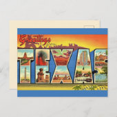 ヴィンテージ テキサス州 挨拶カード ポストカード (正面/裏面)