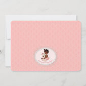 ヴィンテージ テディベア ガールズ ベビーシャワー 招待状 5 (裏面)