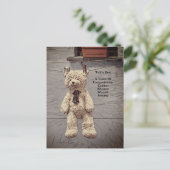 ヴィンテージ テディベア シンボリズム 引用 かわいい ポストカード (スタンド正面)