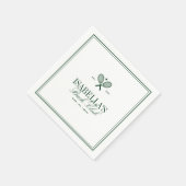 ヴィンテージ テニス カントリー クラブ ブライズシャワー スタンダードカクテルナプキン (角)