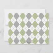 ヴィンテージ テニス パーソナライズ フラット ノート カード (裏面)