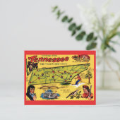 ヴィンテージ テネシー州 マップ ポストカード (スタンド正面)