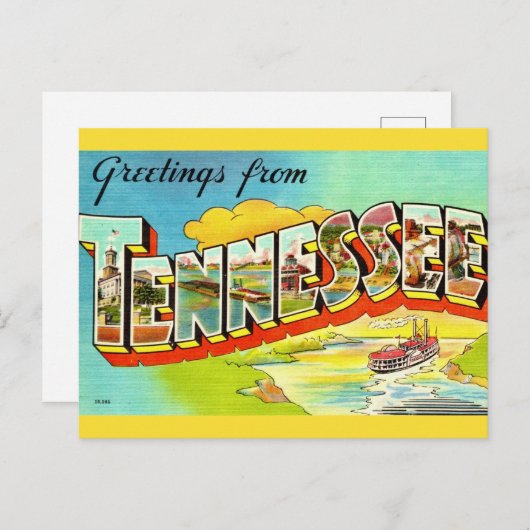 ヴィンテージ テネシー州 挨拶ポストカード ポストカード (正面/裏面)