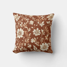 ヴィンテージ テラコッタ シームレス ボヘミアンフローラルパターン