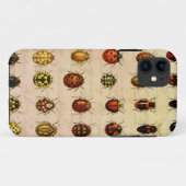 ヴィンテージ・テントウムシ標本パターン アンティーク昆虫 Case-Mate iPhoneケース (裏面(横))